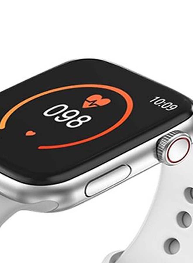 Full Touch Screen Heart Rate Monitor Fitness Tracker Silver - Image 2