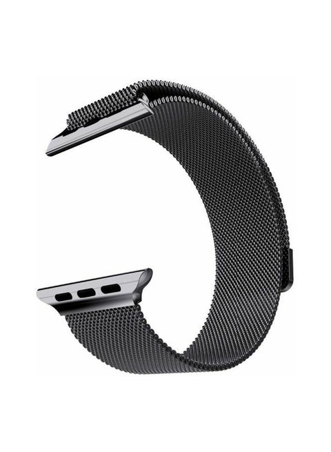 Milanese Loop Watch Band For Apple Black
