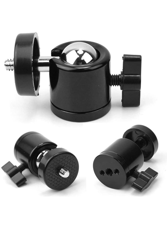 Adjustable 360 Degree Mini Tripod Ball Head Black  - Image 4