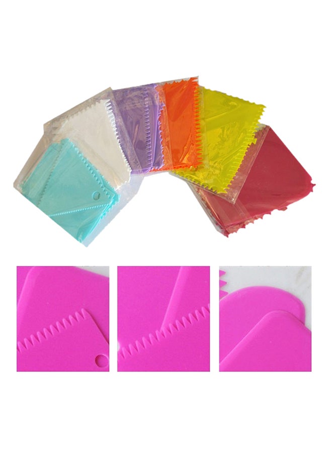Generic - 6 Piece Cake Scraper Edge Decorating Cutters Set Green 13centimeter - Image 1