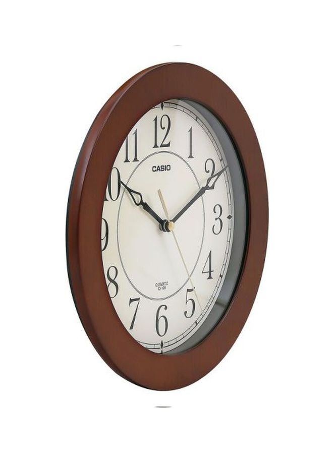 CASIO Round Shaped Analog Wall Clock Brown/White/Black 35.6 x 3cm - Image 2