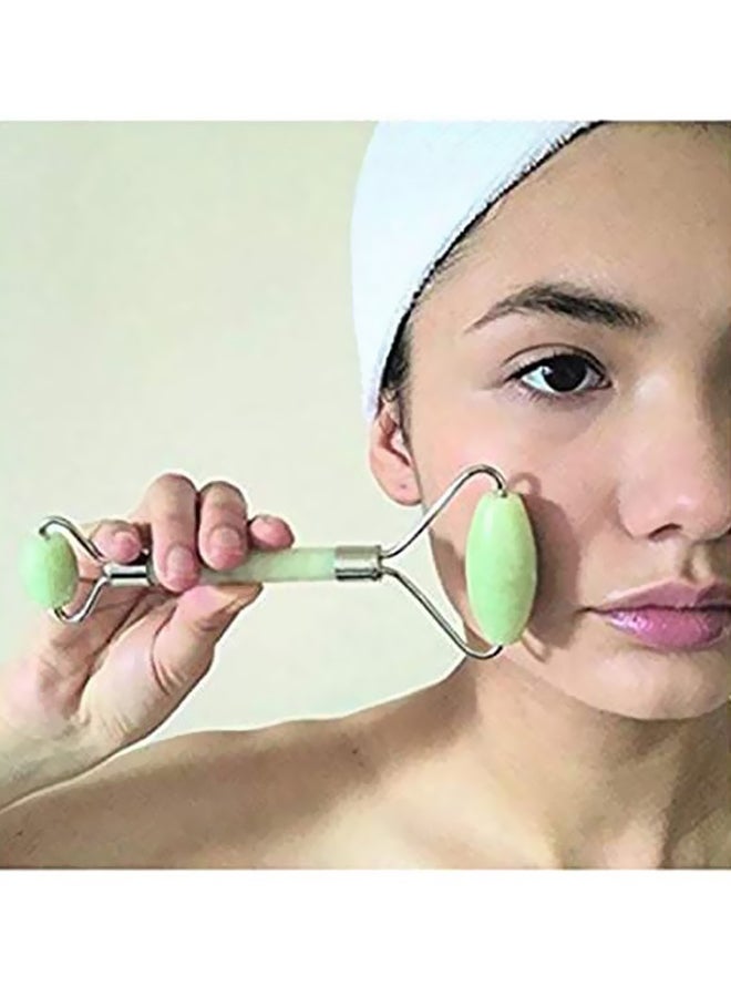 بيوينتي بكرة تدليك للوجه من حجر اليشم الملكي أخضر/ ذهبي 11 x 6سم - Image 5