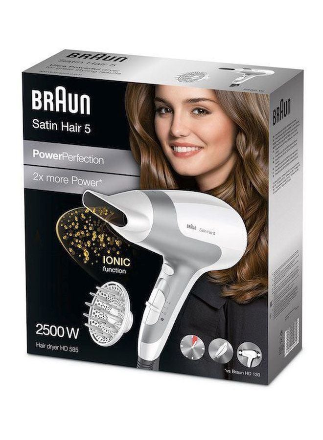 Satin Hair 5 HD585 Power Perfection Dryer White/Grey - v1595403625/N13991199A_5