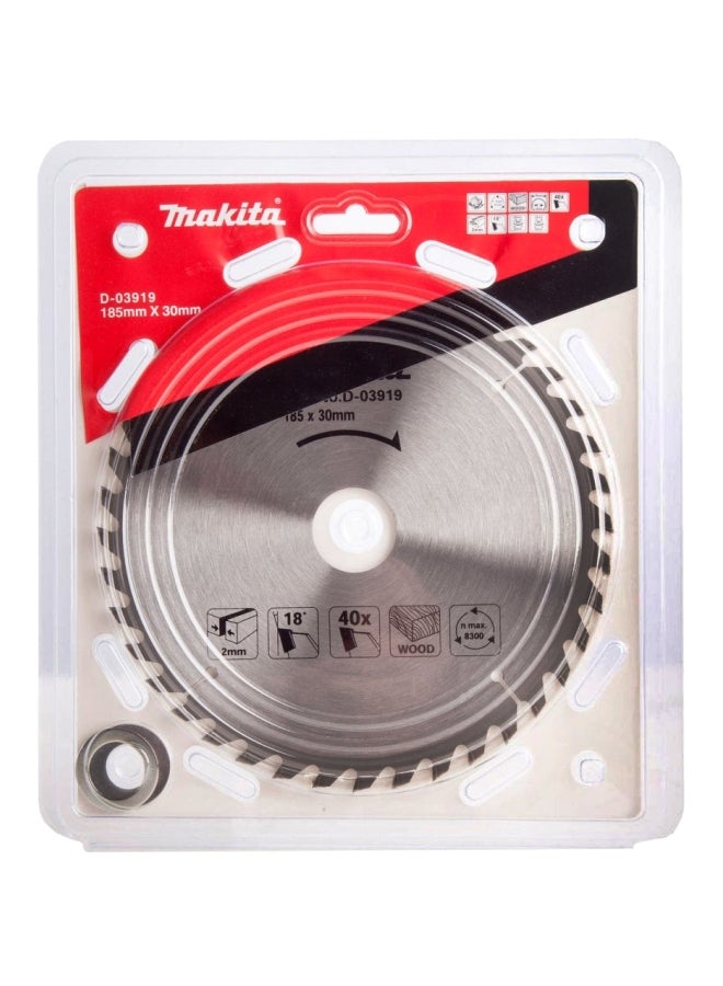 Makita Circular Saw Blade (Standard Range), D-03925 Silver 185x30mm - Image 1