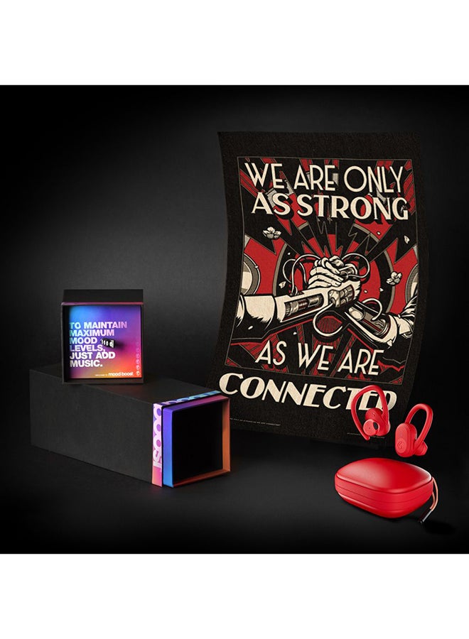 Push Ultra True Wireless Earbuds With Charging Case And Print Strong Red