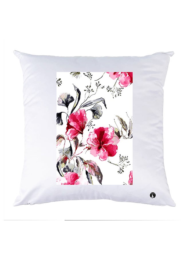 غطاء وسادة مطبوع polyester أبيض 30x30سم