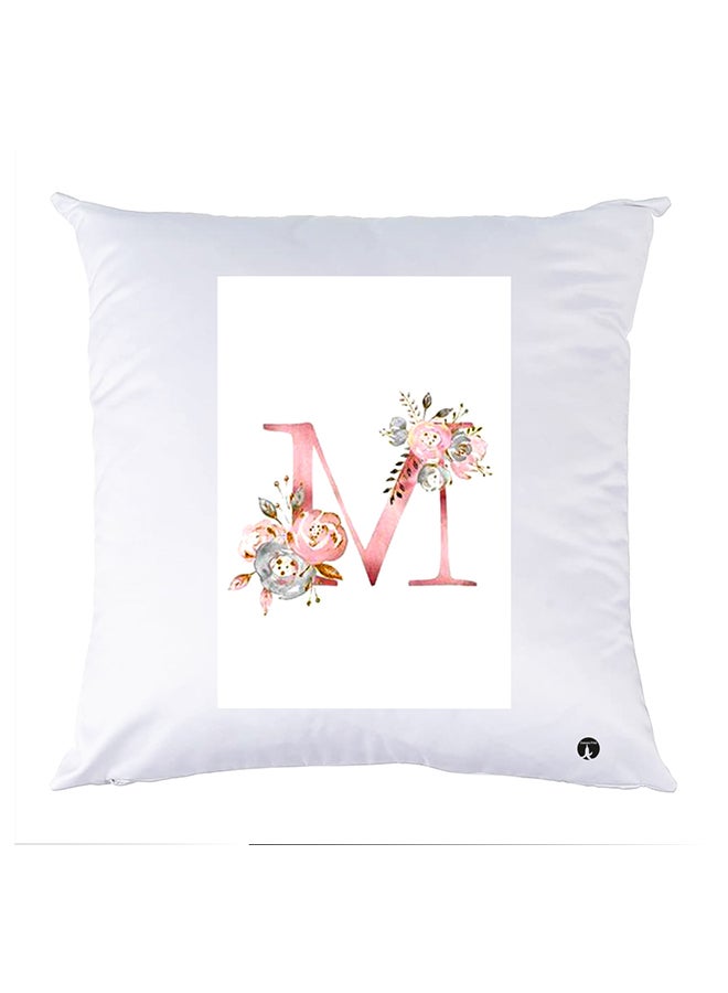 Printed Pillow Case polyester White 30x30cm