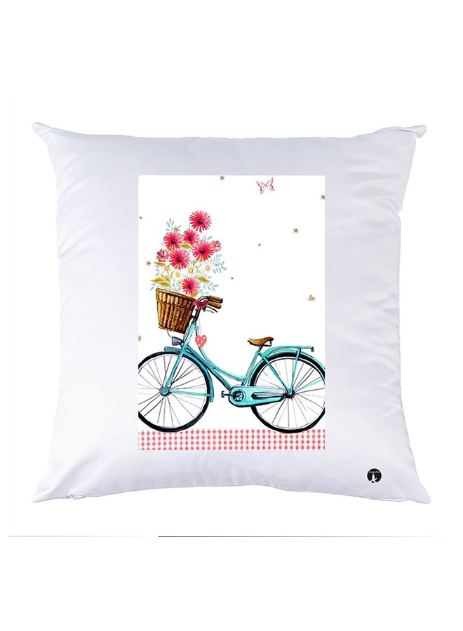 Printed Pillow Polyester White