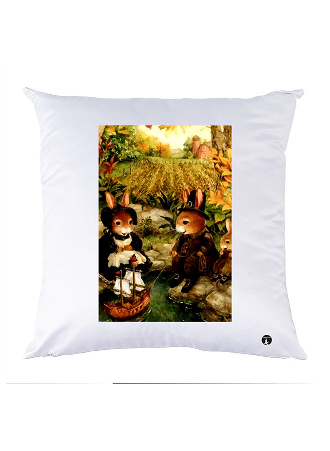 بي بي وسادة مزيّنة بنقشة مطبوعة polyester أبيض 30x30سم