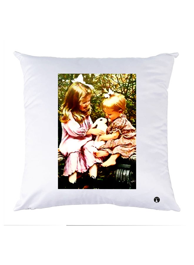 بي بي وسادة مزيّنة بنقشة مطبوعة polyester أبيض 30x30سم