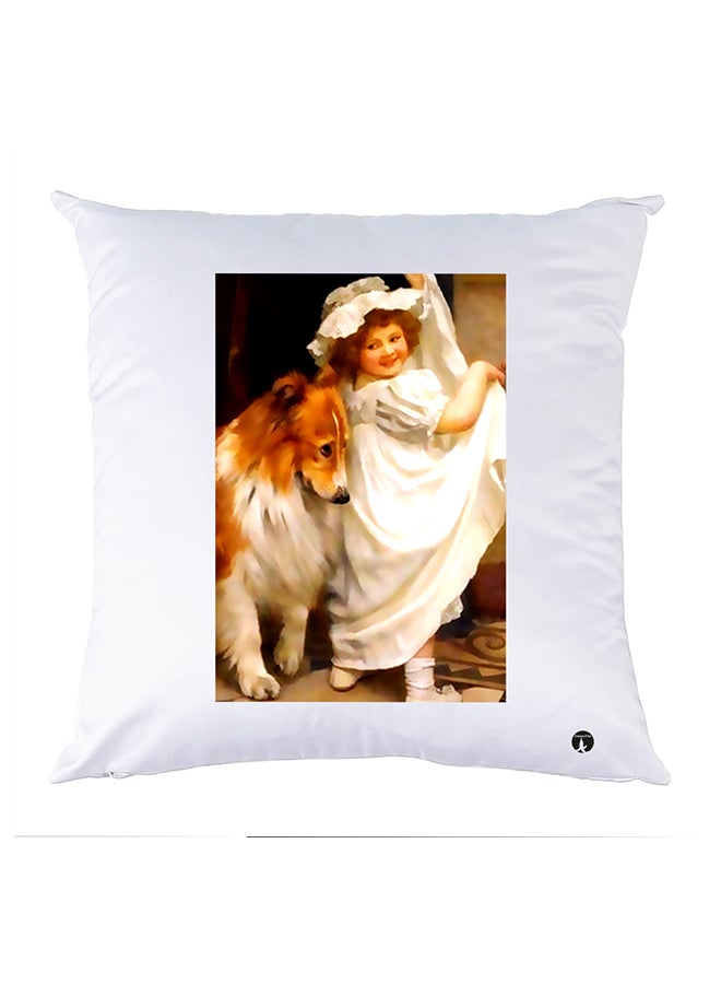 بي بي غطاء وسادة مطبوع polyester أبيض 30x30سم