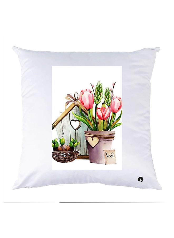 بي بي غطاء وسادة مطبوع polyester أبيض 30x30سم