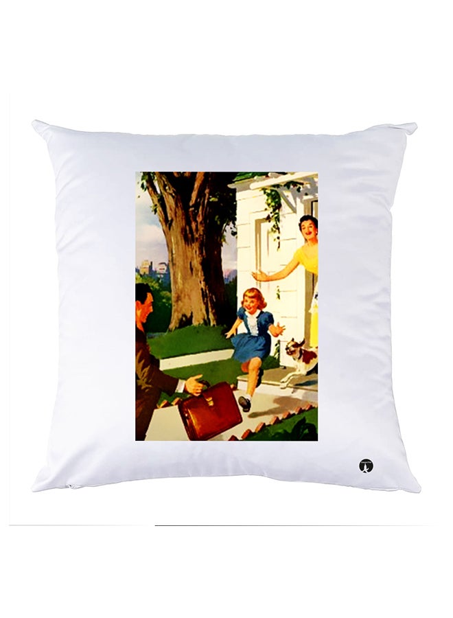 بي بي وسادة مزيّنة بنقشة مطبوعة polyester أبيض 30x30سم