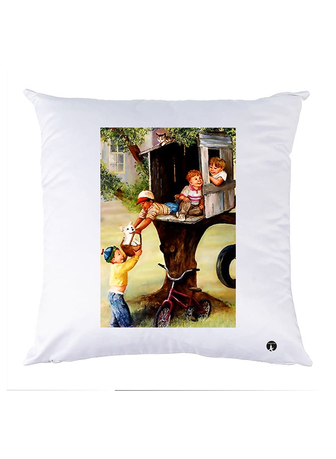 بي بي وسادة مزيّنة بنقشة مطبوعة polyester أبيض 30x30سم