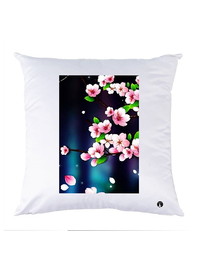 وسادة مزيّنة بنقشة مطبوعة polyester أبيض 30x30سم