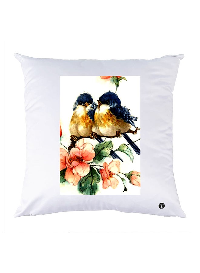 وسادة مزيّنة بنقشة مطبوعة polyester أبيض 30x30سم