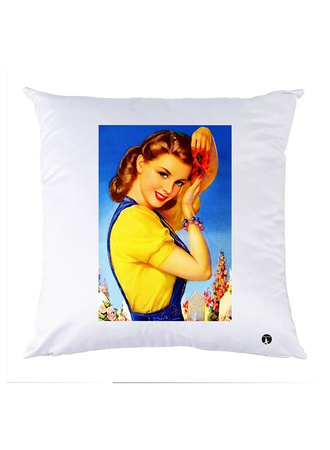 BP Printed Pillow Case polyester White 30x30cm