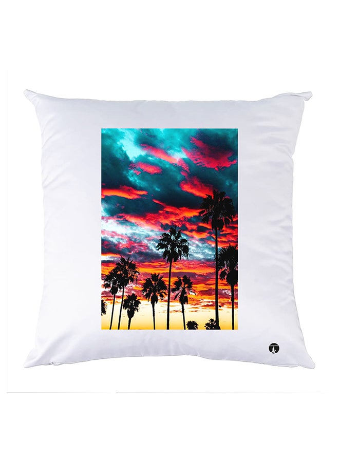 Printed Pillow Case polyester White 30x30cm