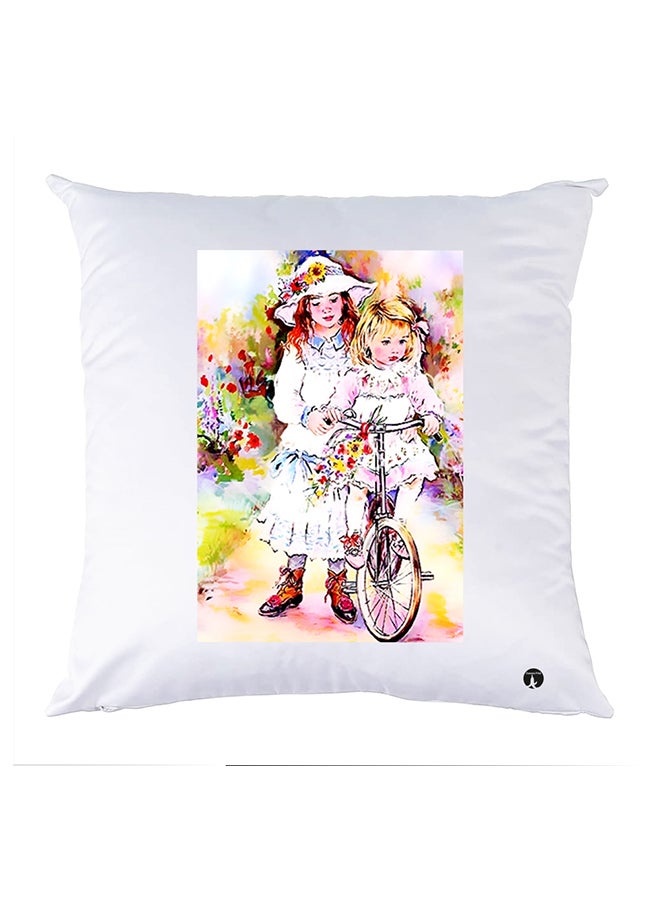 بي بي غطاء وسادة مطبوع polyester أبيض 30x30سم