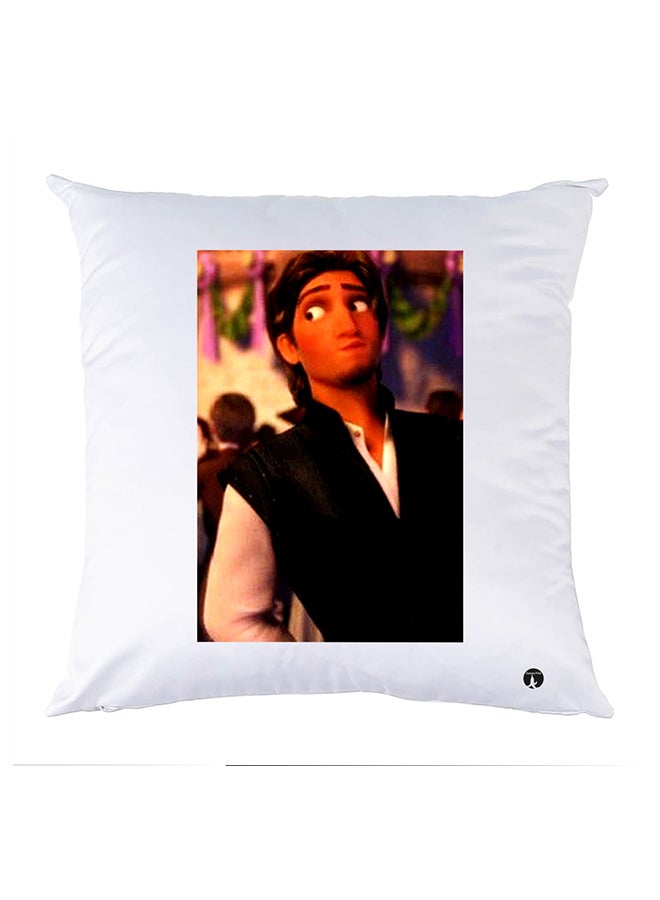 غطاء وسادة مطبوع polyester أبيض 30x30سم