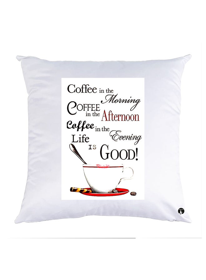 Printed Pillow polyester White 30x30cm