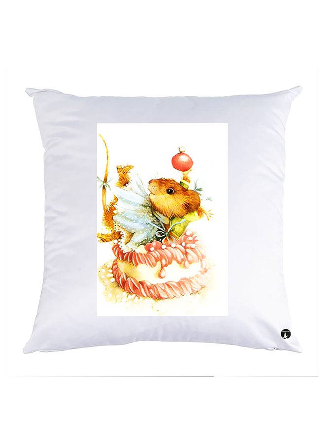 بي بي وسادة مزيّنة بنقشة مطبوعة polyester أبيض 30x30سم