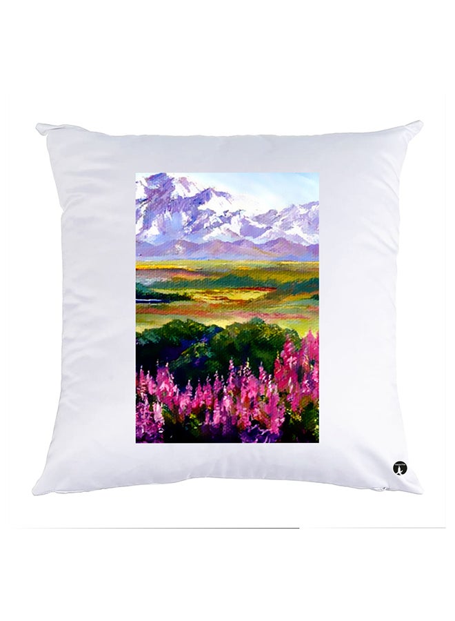 Printed Pillow Case polyester White 30x30cm
