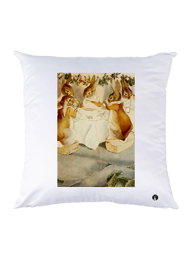 Printed Pillow polyester White 30x30cm