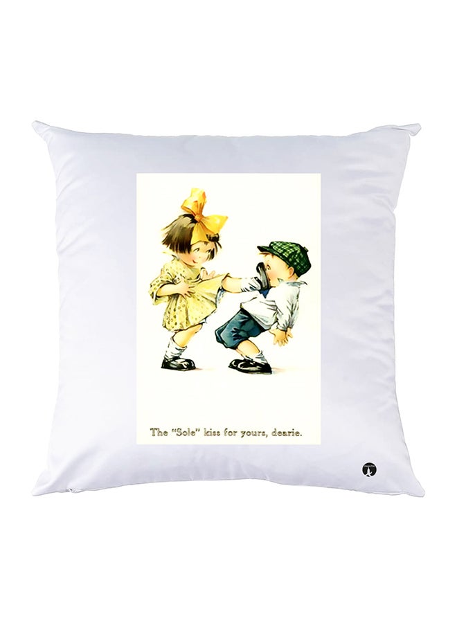 بي بي غطاء وسادة مطبوع polyester أبيض 30x30سم