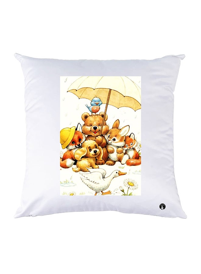 بي بي غطاء وسادة مطبوع polyester أبيض 30x30سم