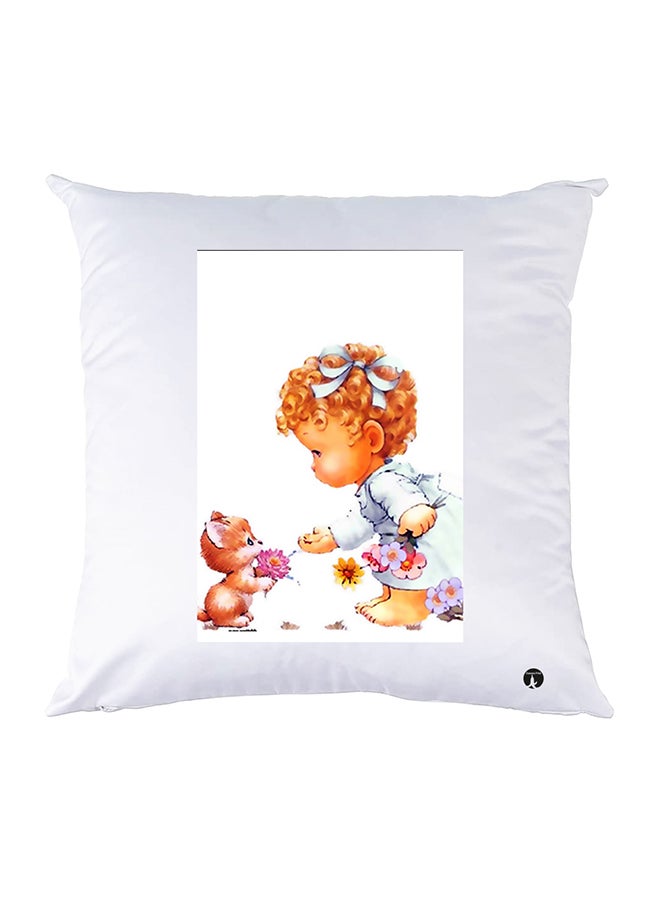 BP Printed Pillow polyester White 30x30cm