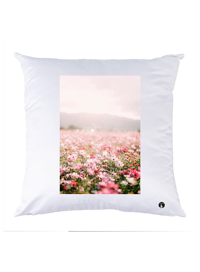 Printed Pillow Polyester White 30x30cm