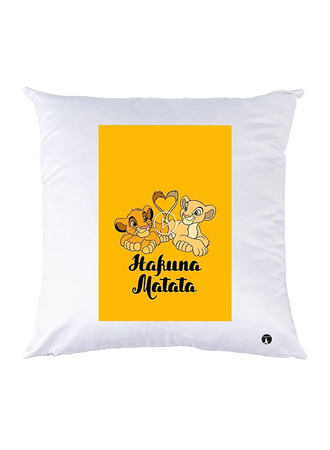 Printed Pillow Case polyester White 30x30cm