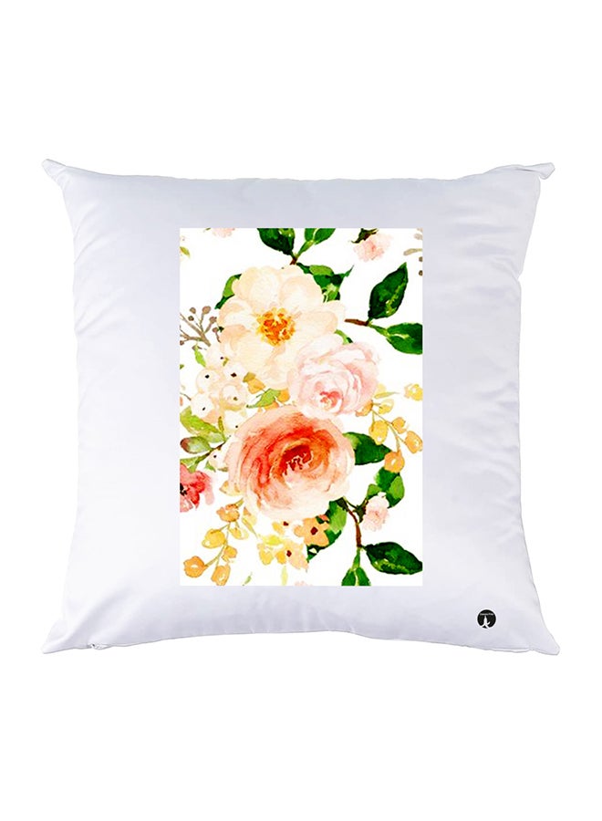 وسادة مزيّنة بنقشة مطبوعة polyester أبيض 30x30سم