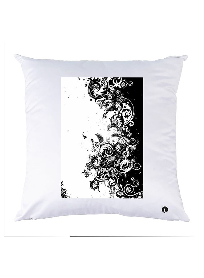 غطاء وسادة مطبوع polyester أبيض 30x30سم