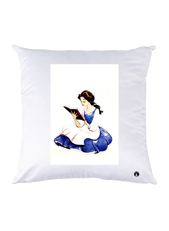 Printed Pillow Case polyester White 30x30cm