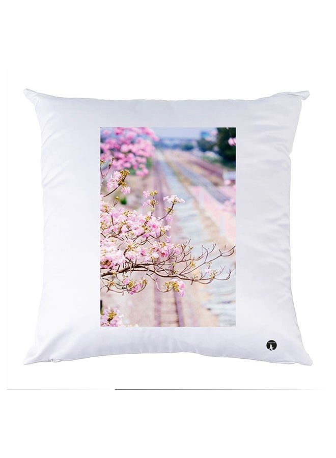 Printed Pillow Case polyester White 30x30cm