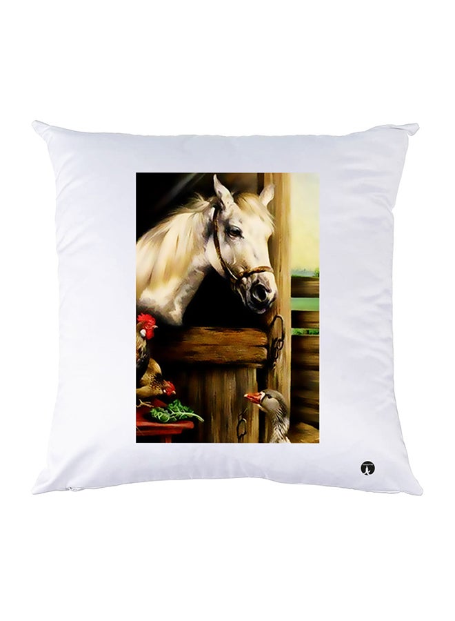 بي بي وسادة مزيّنة بنقشة مطبوعة polyester أبيض 30x30سم