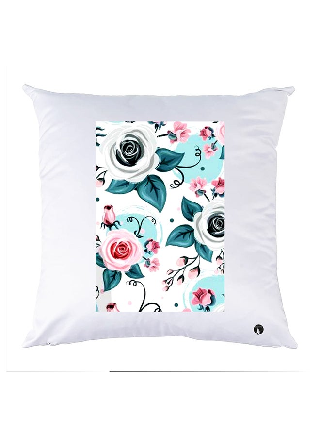 بي بي وسادة مزيّنة بنقشة مطبوعة بوليستر أبيض