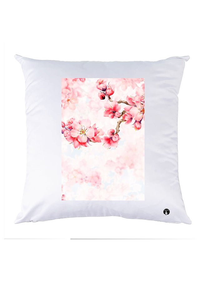 غطاء وسادة مطبوع polyester أبيض 30x30سم