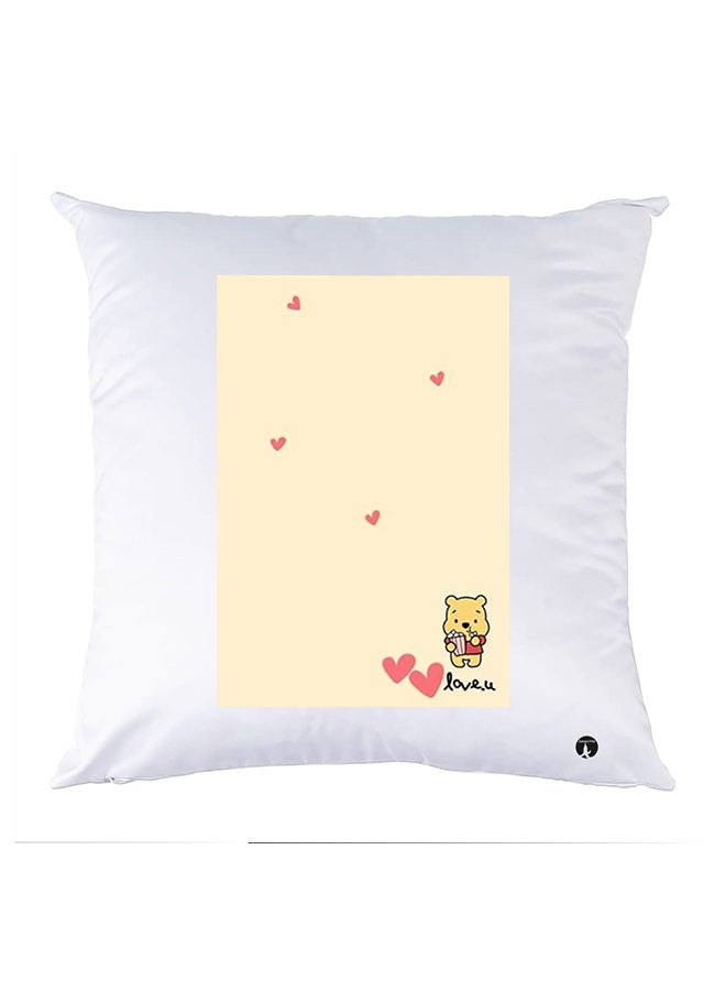 Printed Pillow Case polyester White 30x30cm