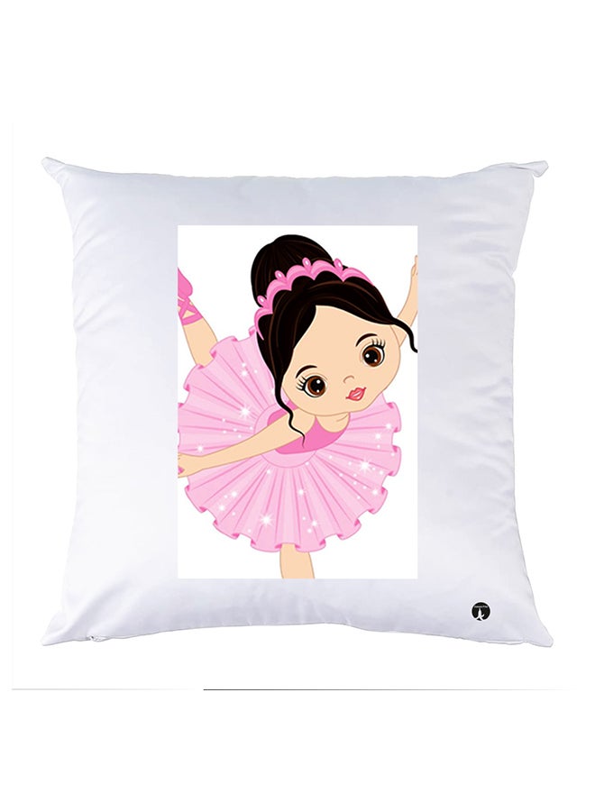 غطاء وسادة مطبوع polyester أبيض 30x30سم