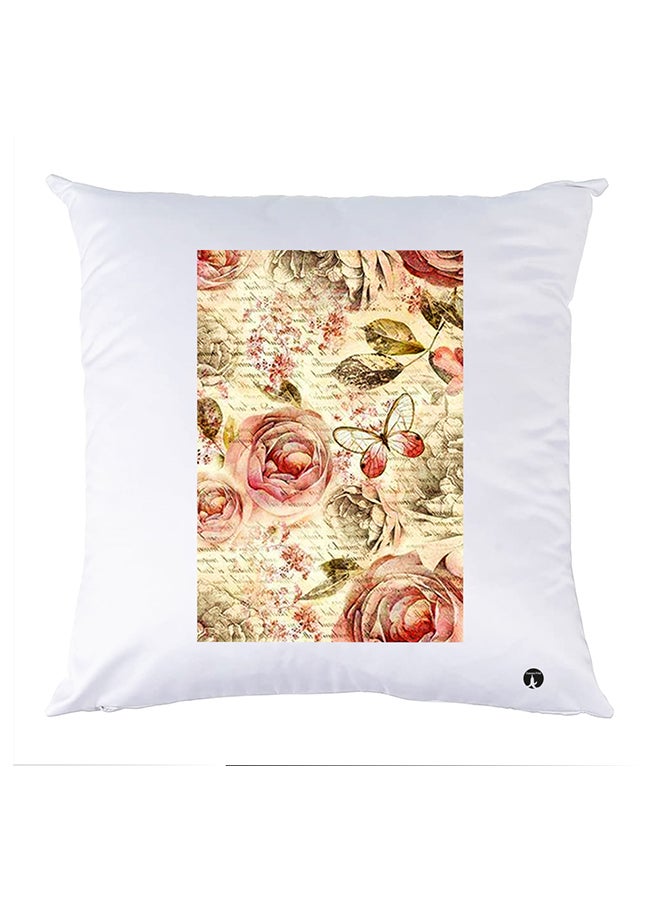 Printed Pillow polyester White 30x30cm
