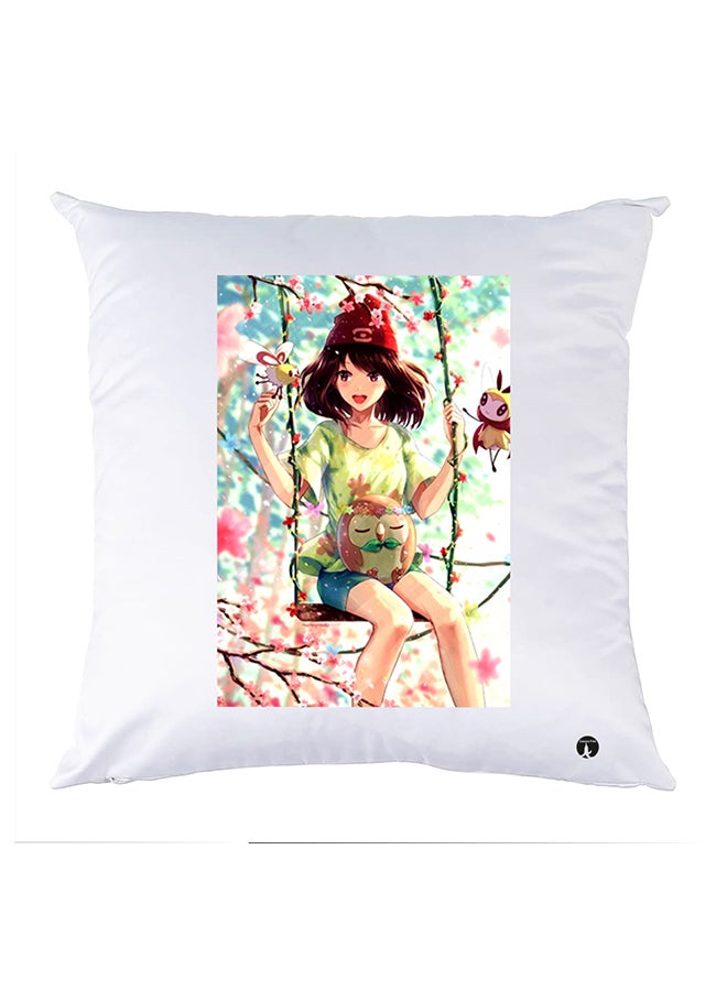 بي بي غطاء وسادة مطبوع polyester أبيض 30x30سم