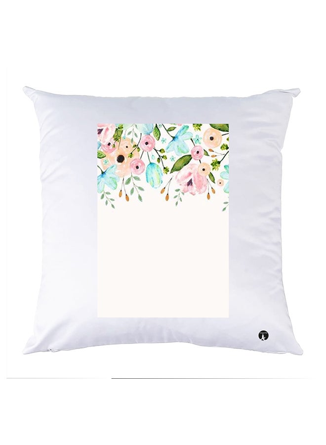 Printed Pillow Case polyester White 30x30cm