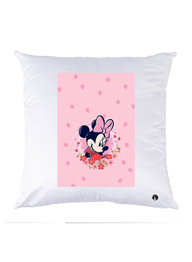 غطاء وسادة مطبوع polyester أبيض 30x30سم