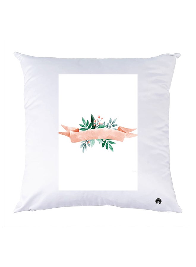 وسادة مزيّنة بنقشة مطبوعة polyester أبيض 30x30سم