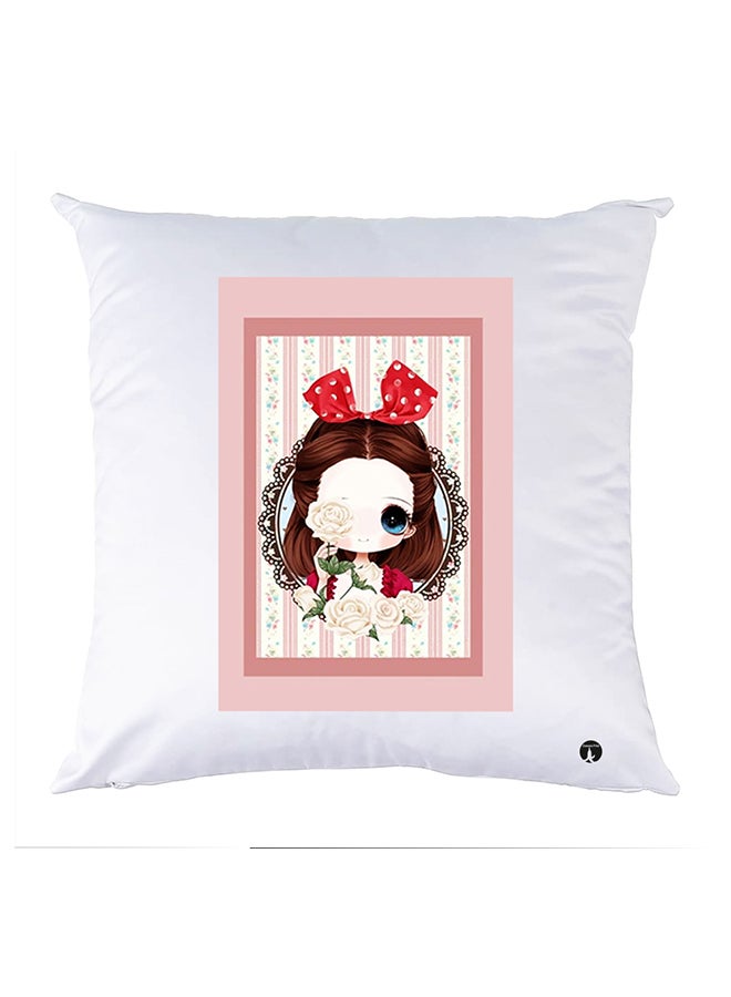 Printed Pillow polyester White 30x30cm
