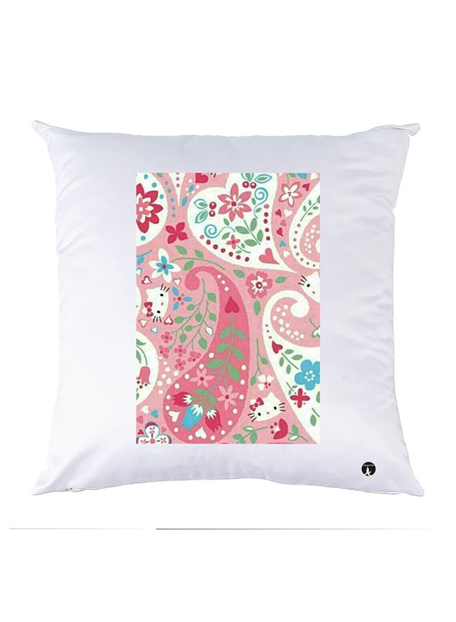 Printed Pillow Case polyester White 30x30cm