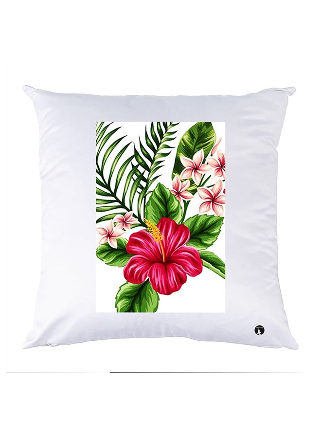 غطاء وسادة مطبوع بوليستر أبيض 30x30سم